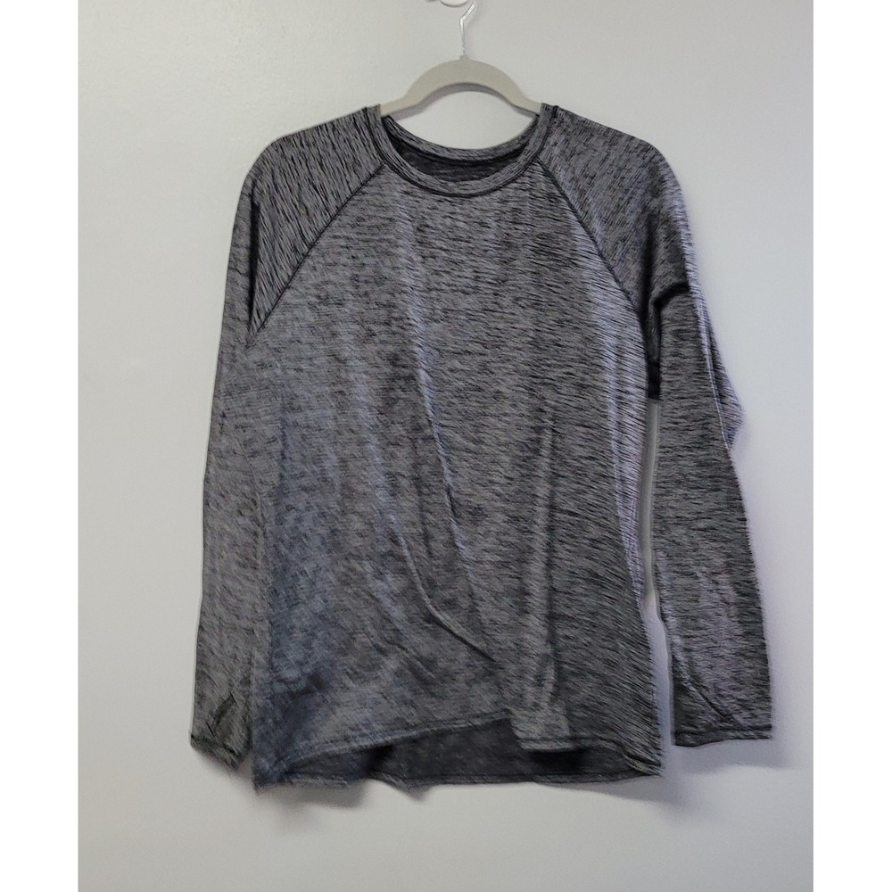 ClimateRight by Cuddl Duds Gray Space Dye Long Sleeve Top XL Thumbholes